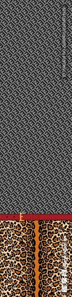 灰黑背景配金色花纹图案