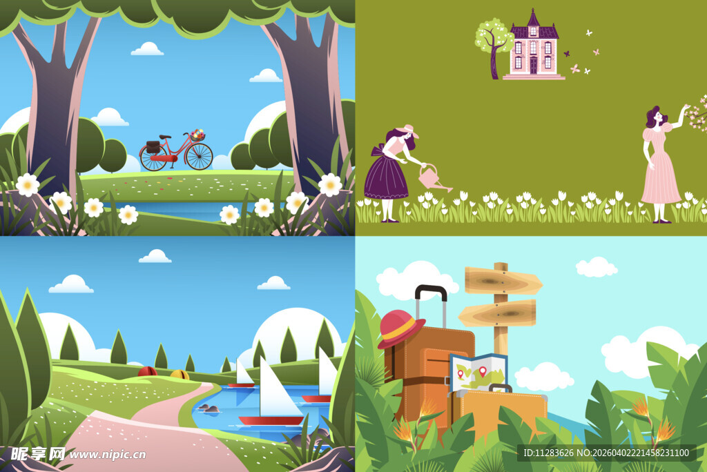 户外自然风景与休闲场景