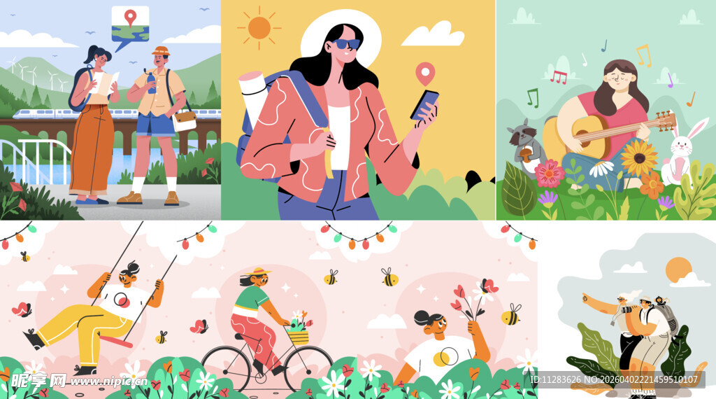 传统节日场景插画