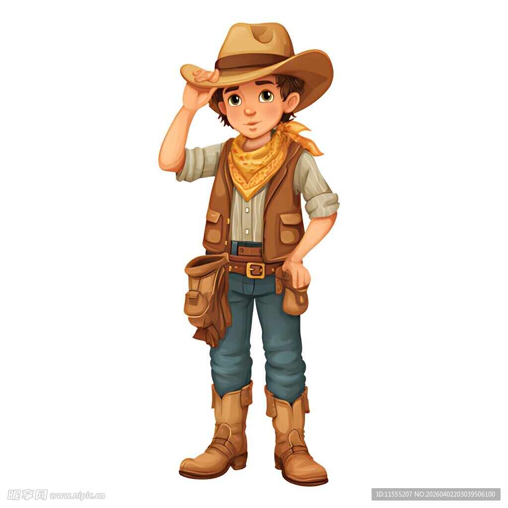 帅气的西部牛仔形象