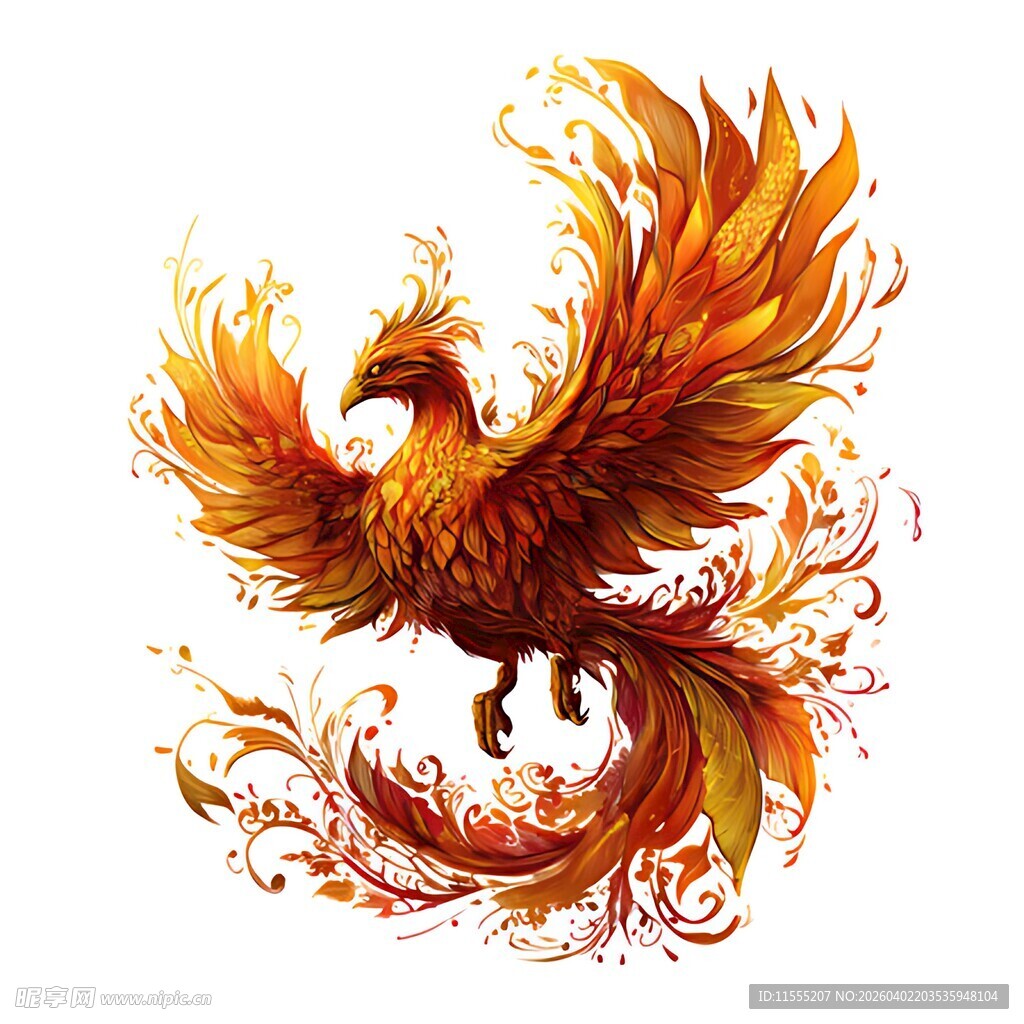 火焰凤凰插画