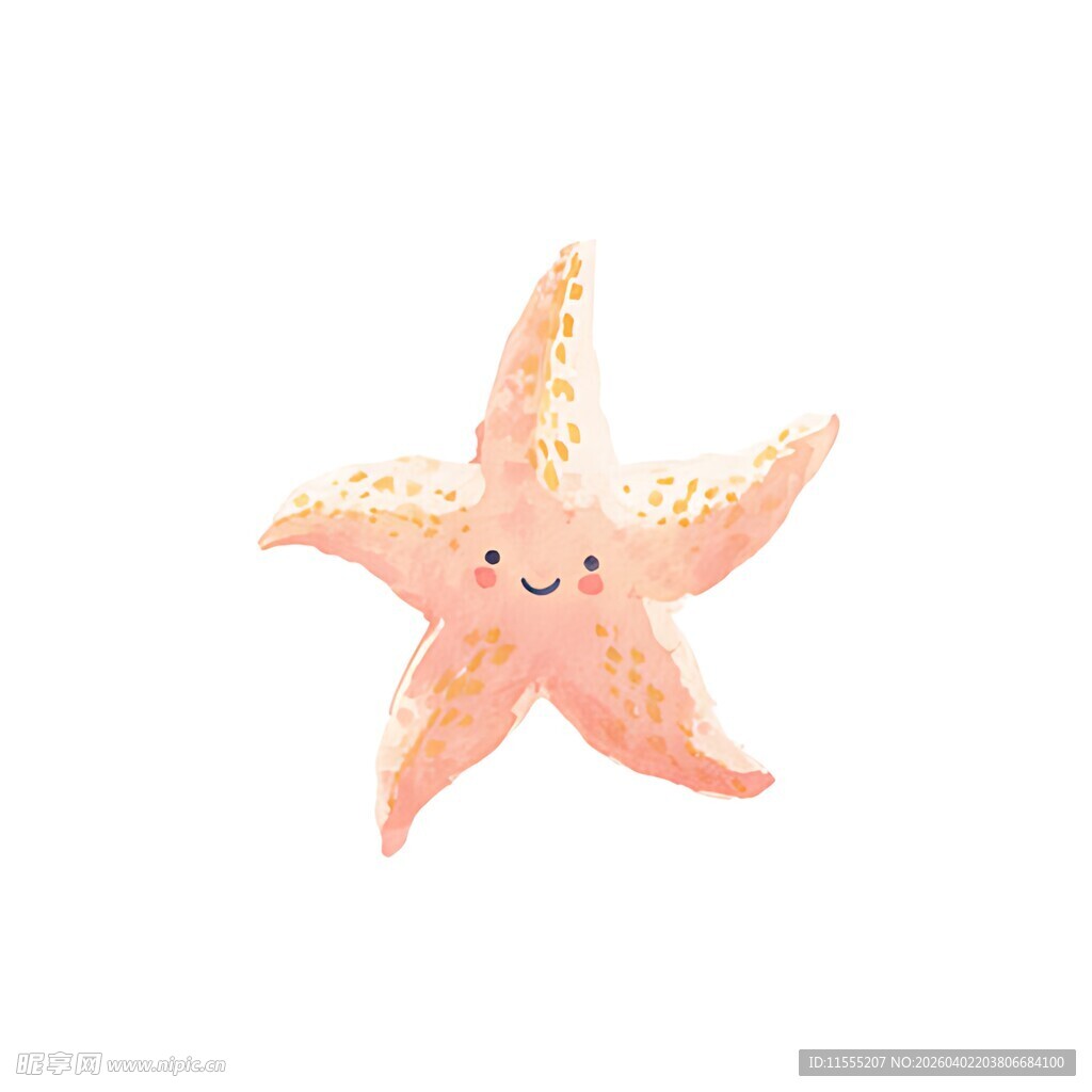 可爱海星插画
