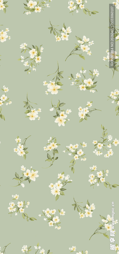 清新小雏菊花卉图案背景
