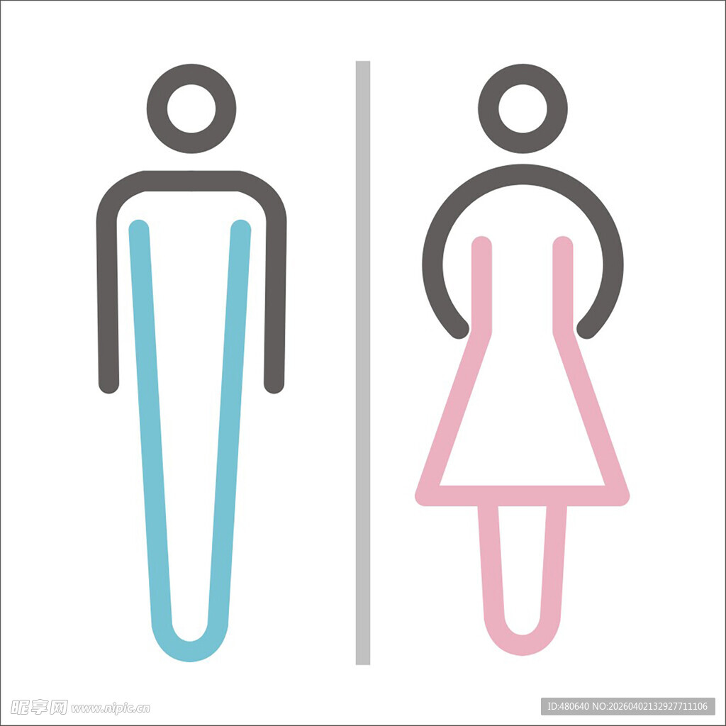 男女卫生间标识图案
