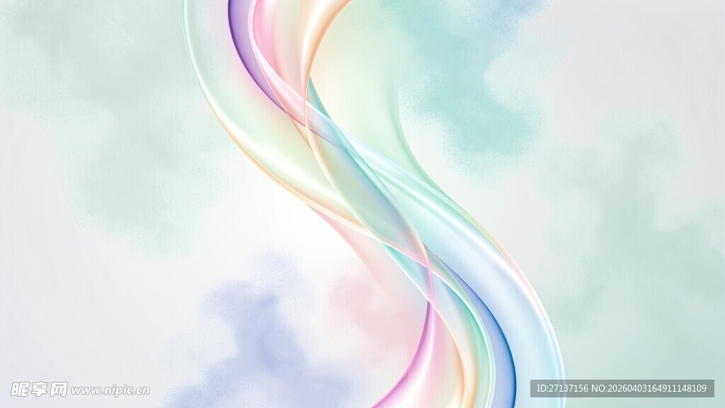 梦幻彩色曲线背景图