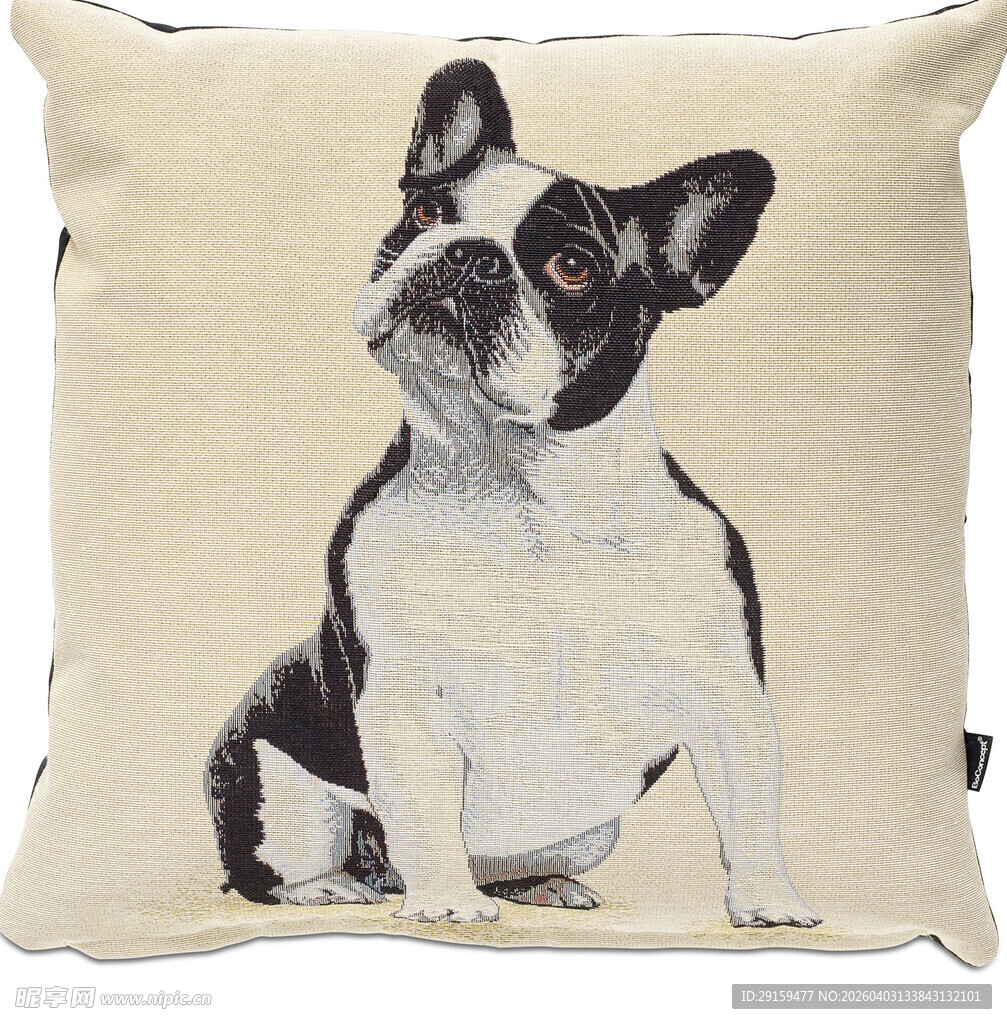 波士顿梗图案抱枕
