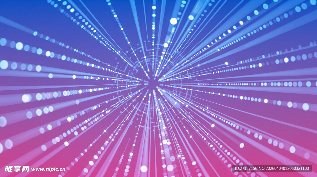 梦幻放射状炫彩星光背景