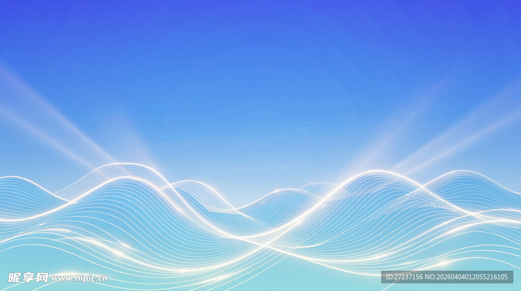 梦幻蓝色动感线条背景