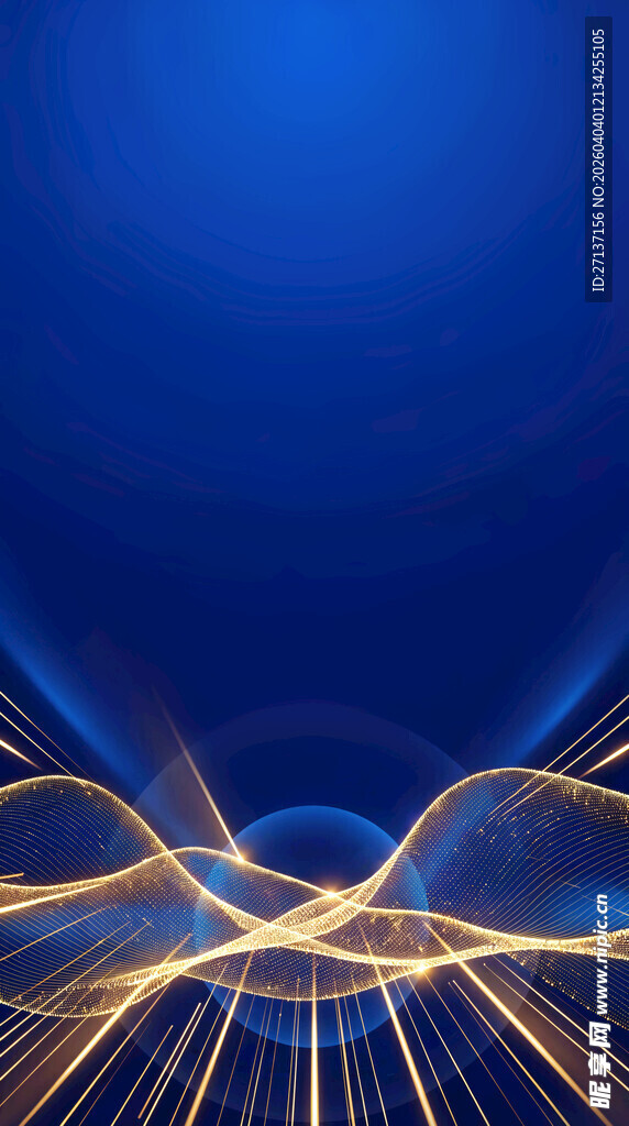 蓝色炫光动感线条背景图