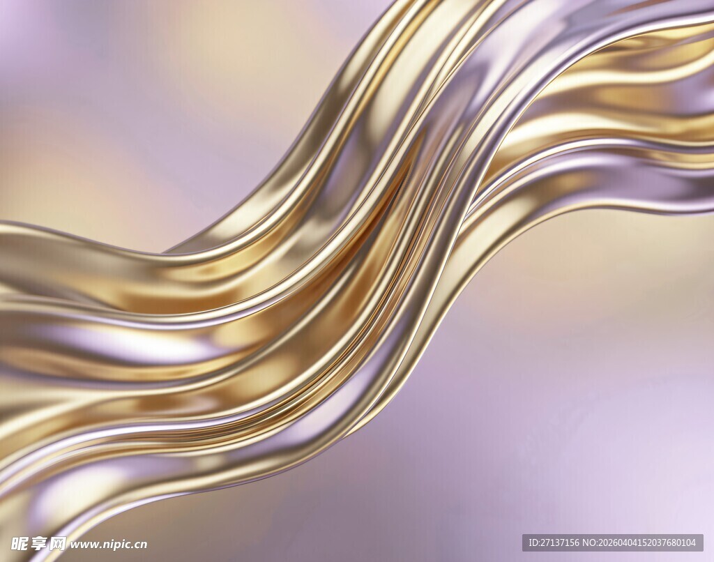 流动金属质感波浪线条