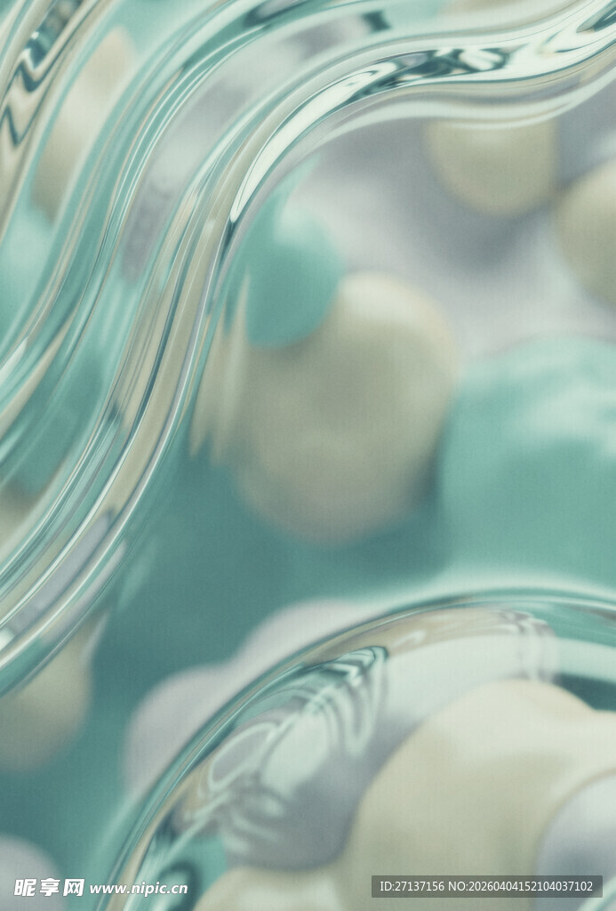 梦幻流体玻璃质感图案