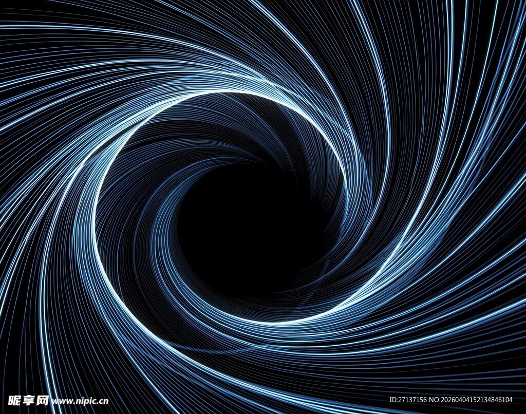 蓝色旋涡抽象艺术图案