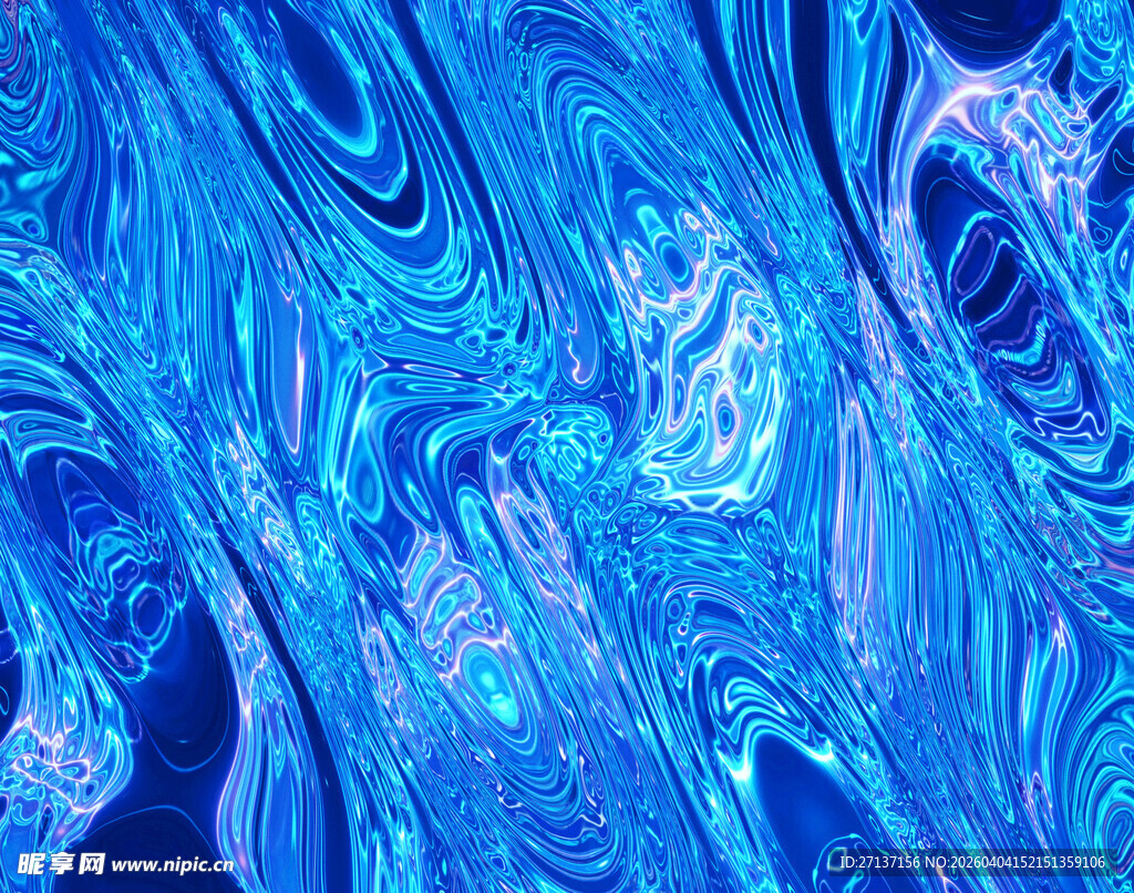 蓝色梦幻流体纹理图案