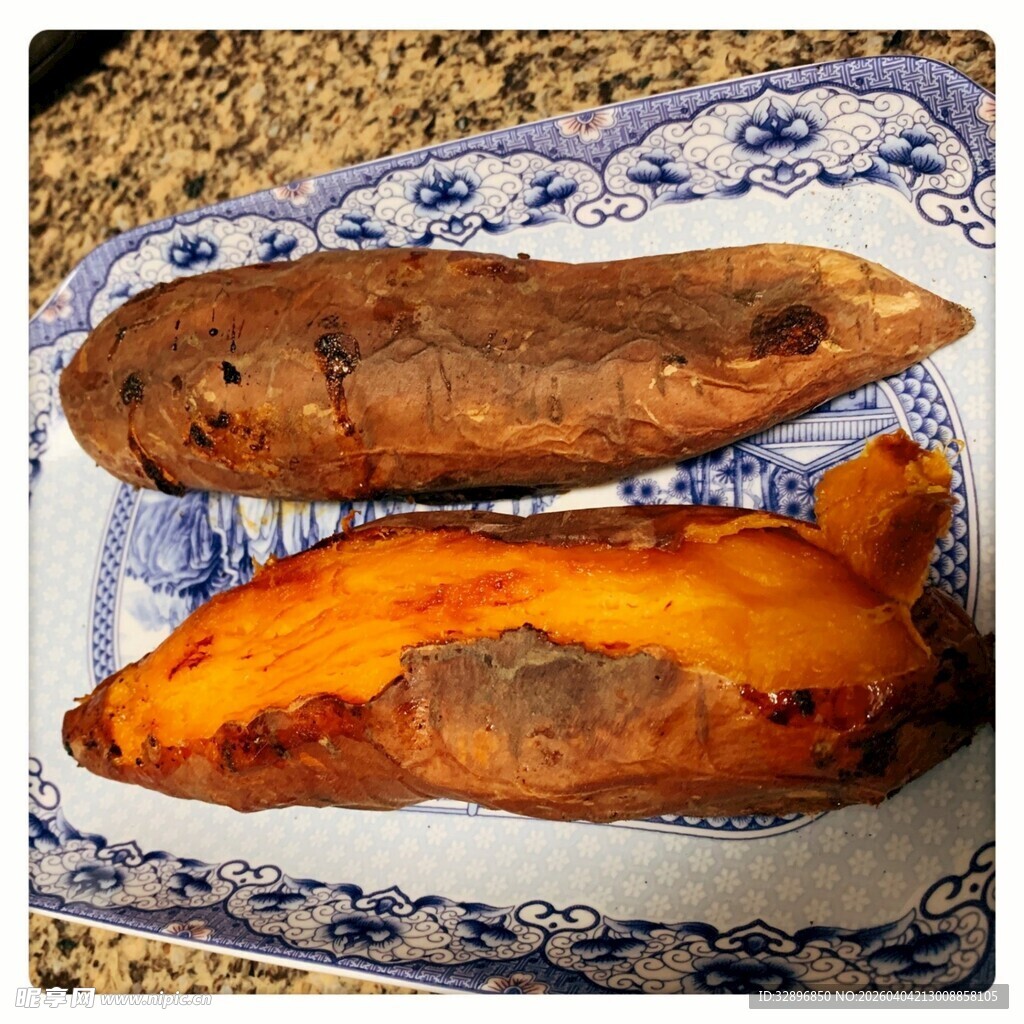烤红薯特写