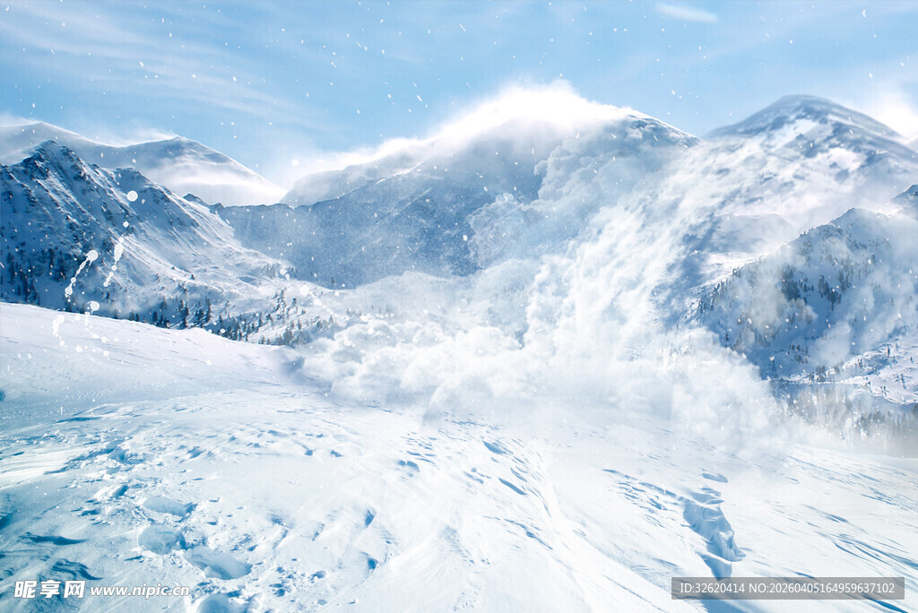 壮丽雪山景观