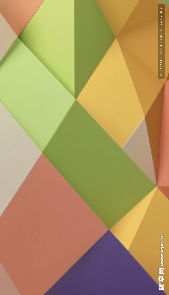 多彩几何拼接抽象背景图