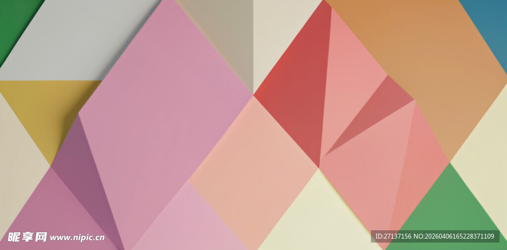 多彩几何折纸图案背景