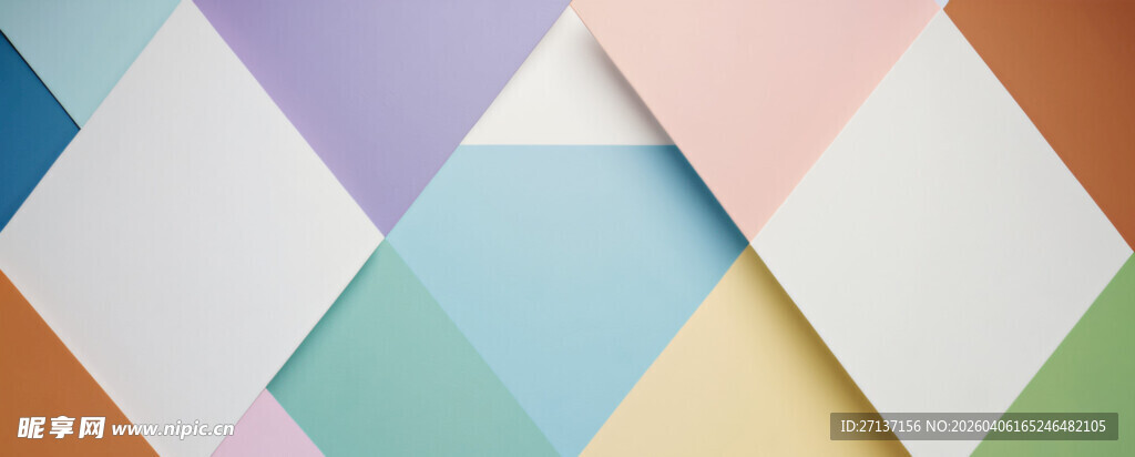 多彩几何色块拼接背景