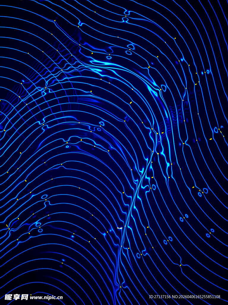 蓝色科技感线条抽象图案