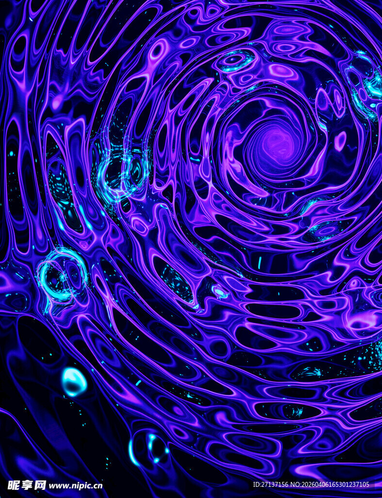 梦幻紫色光绘漩涡图案