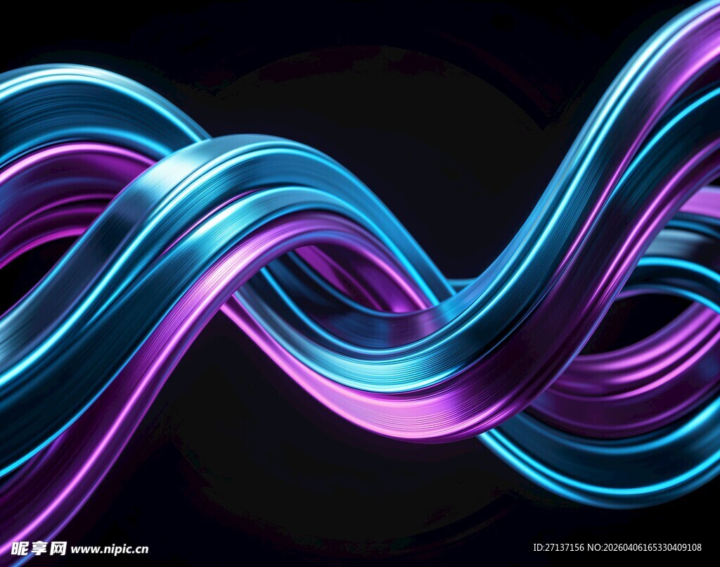 炫彩流动线条背景图