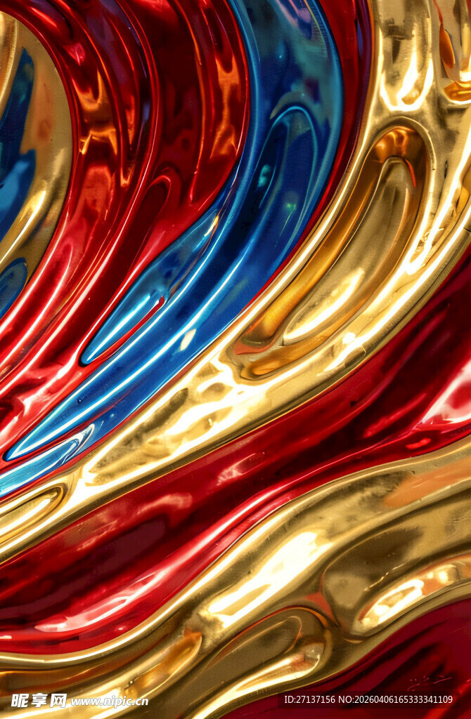 绚丽金属波纹图案