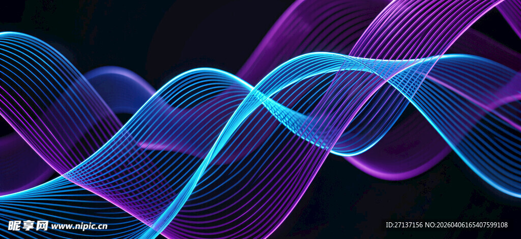 炫彩流动光波背景图