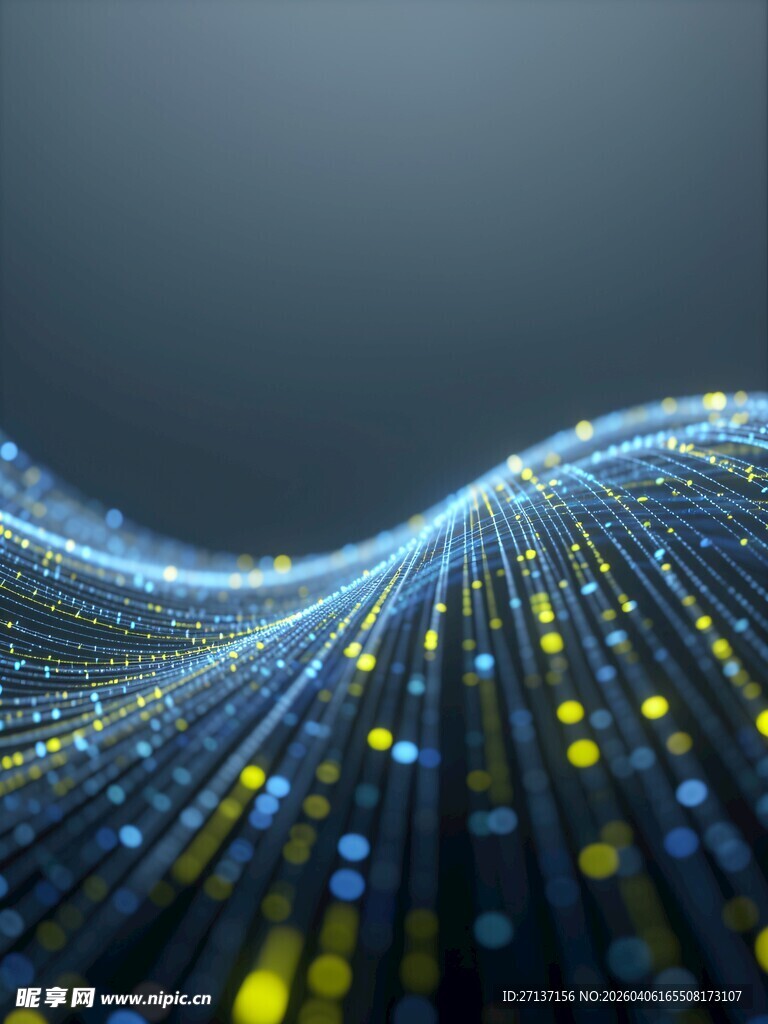 科技感数据波形背景图