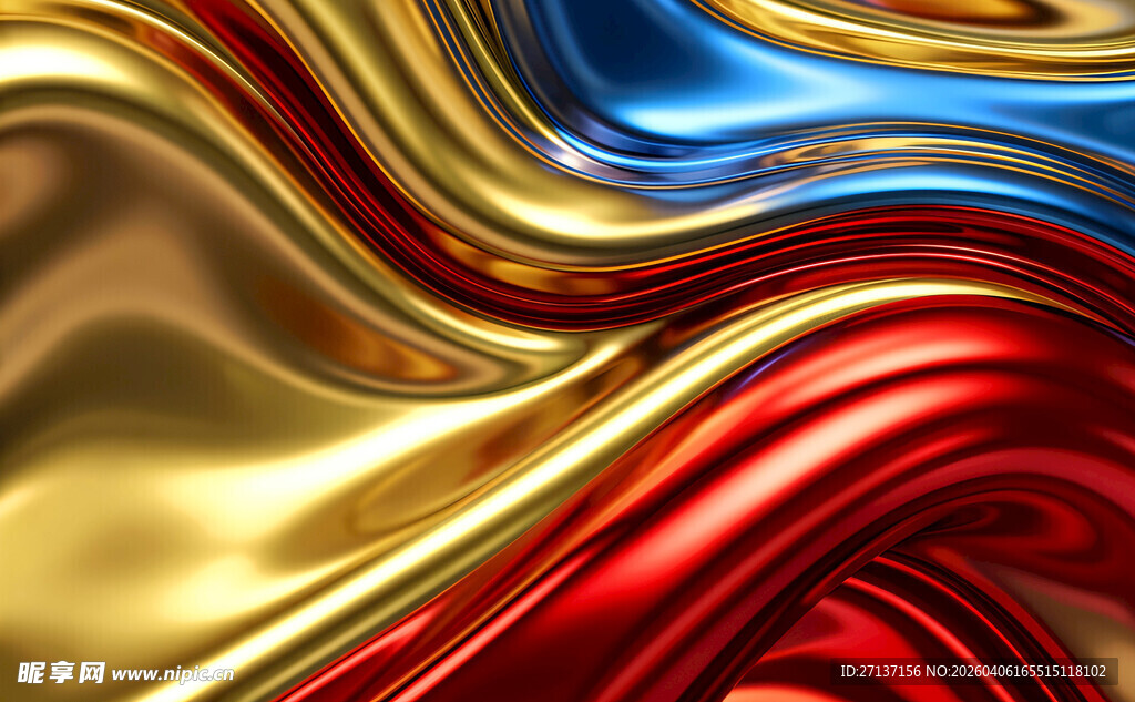 绚丽多彩金属波纹背景