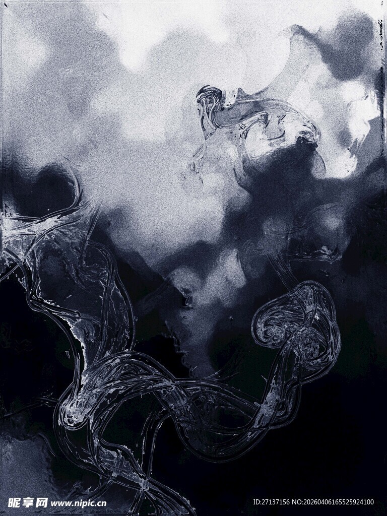 水墨风格抽象烟雾景象