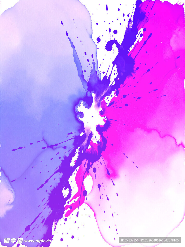 梦幻水彩泼墨背景特效