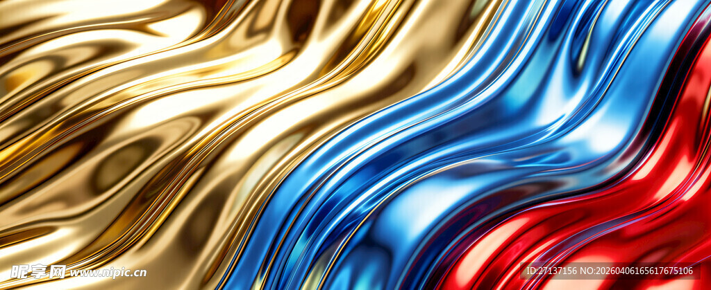 绚丽三色金属丝纹理