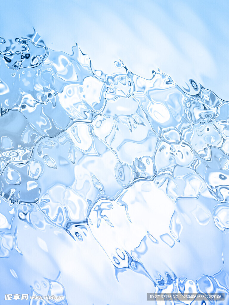 梦幻蓝色冰晶背景图案