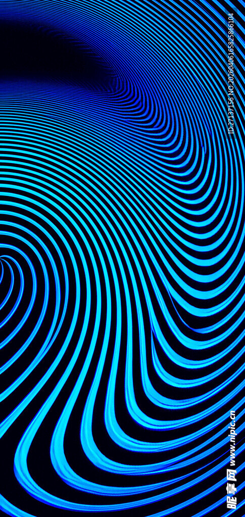 蓝黑渐变螺旋抽象图案