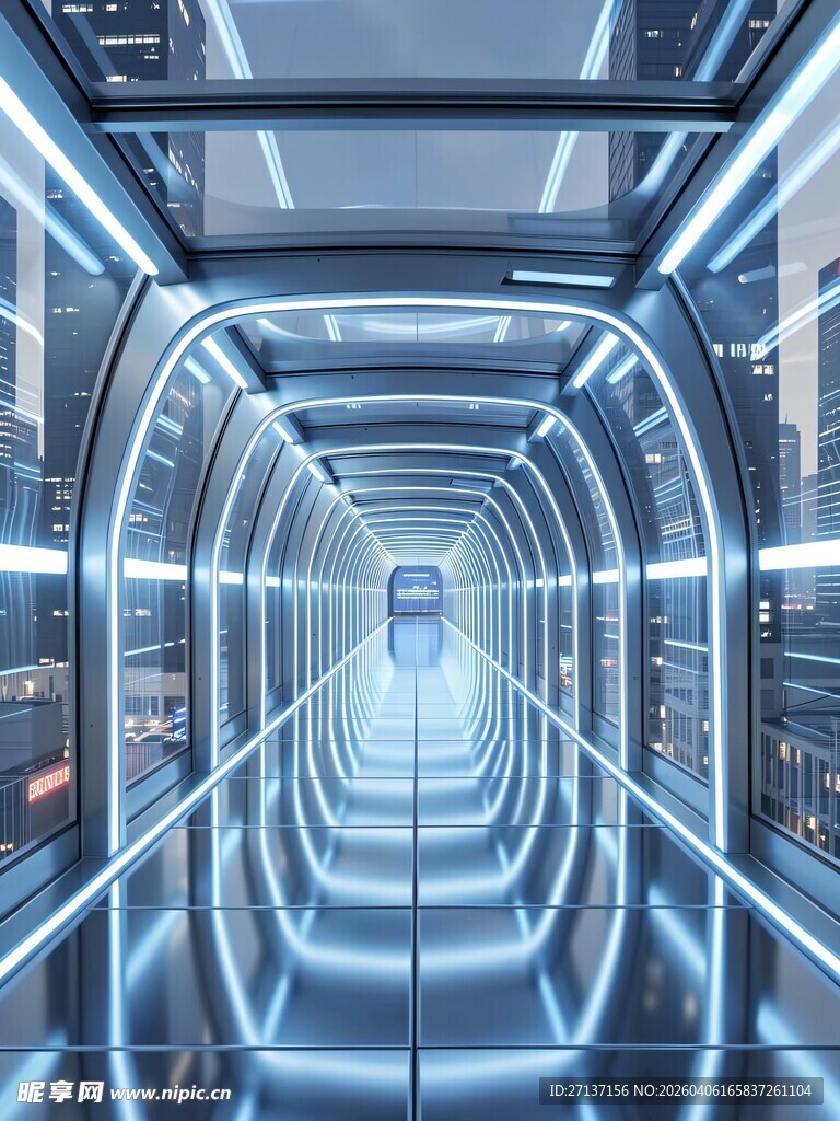 未来感科技风的科幻通道