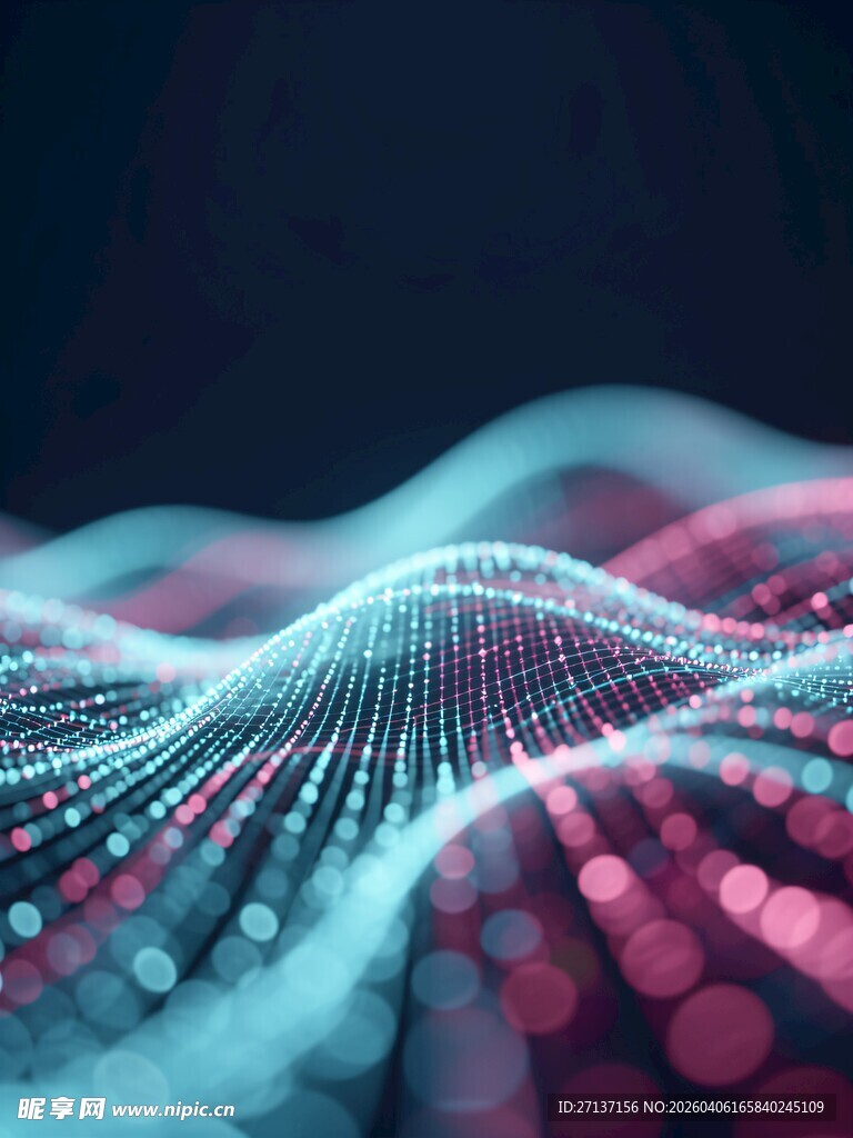 科技感数据波动图案