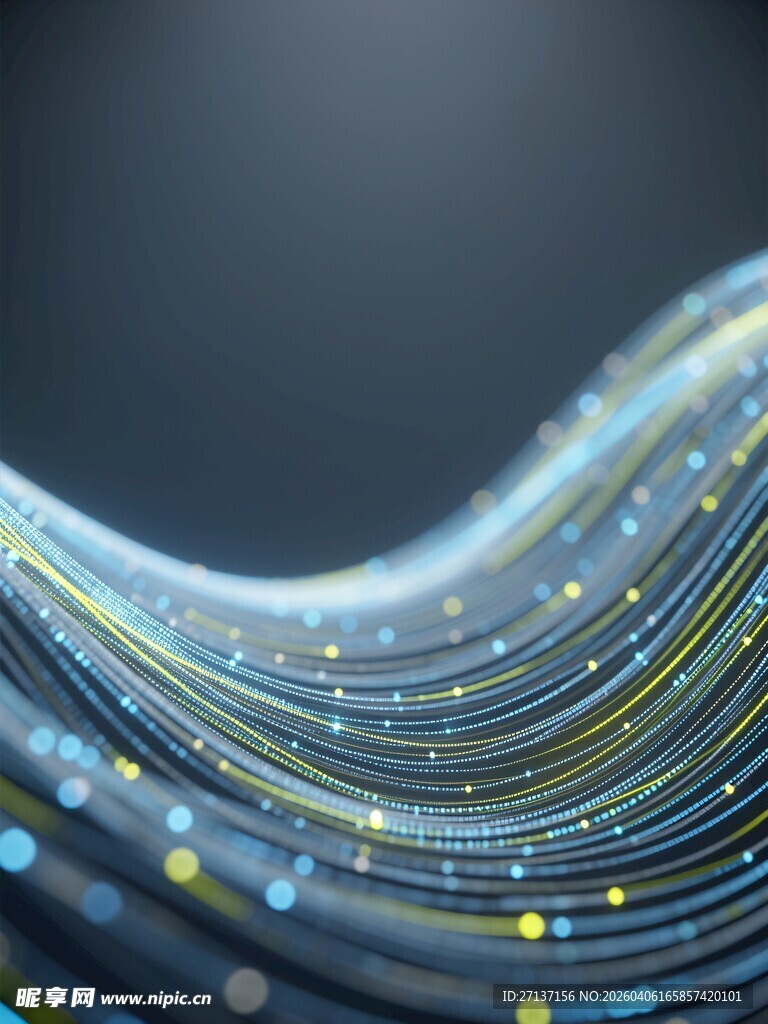 科技感线条波浪动态画面