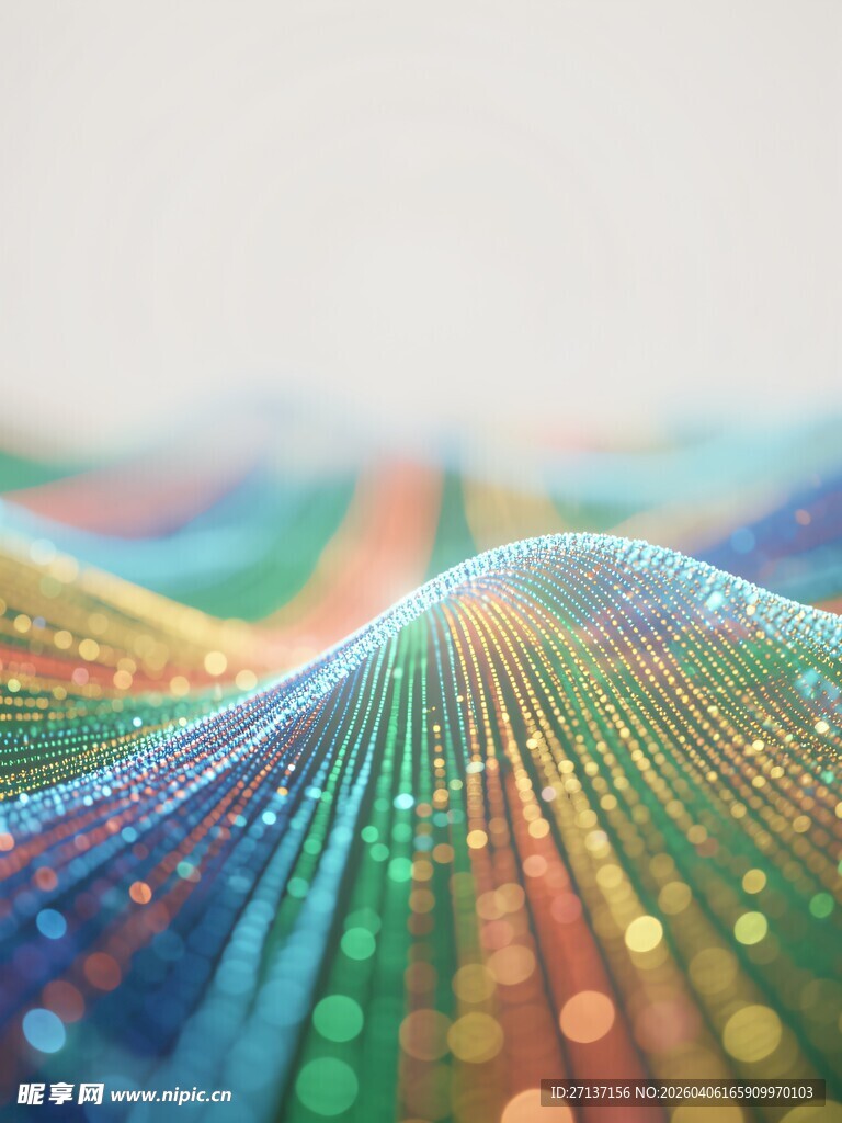 绚丽多彩的数字波浪图案