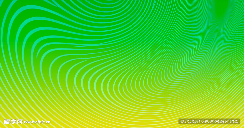 渐变绿色波纹抽象背景