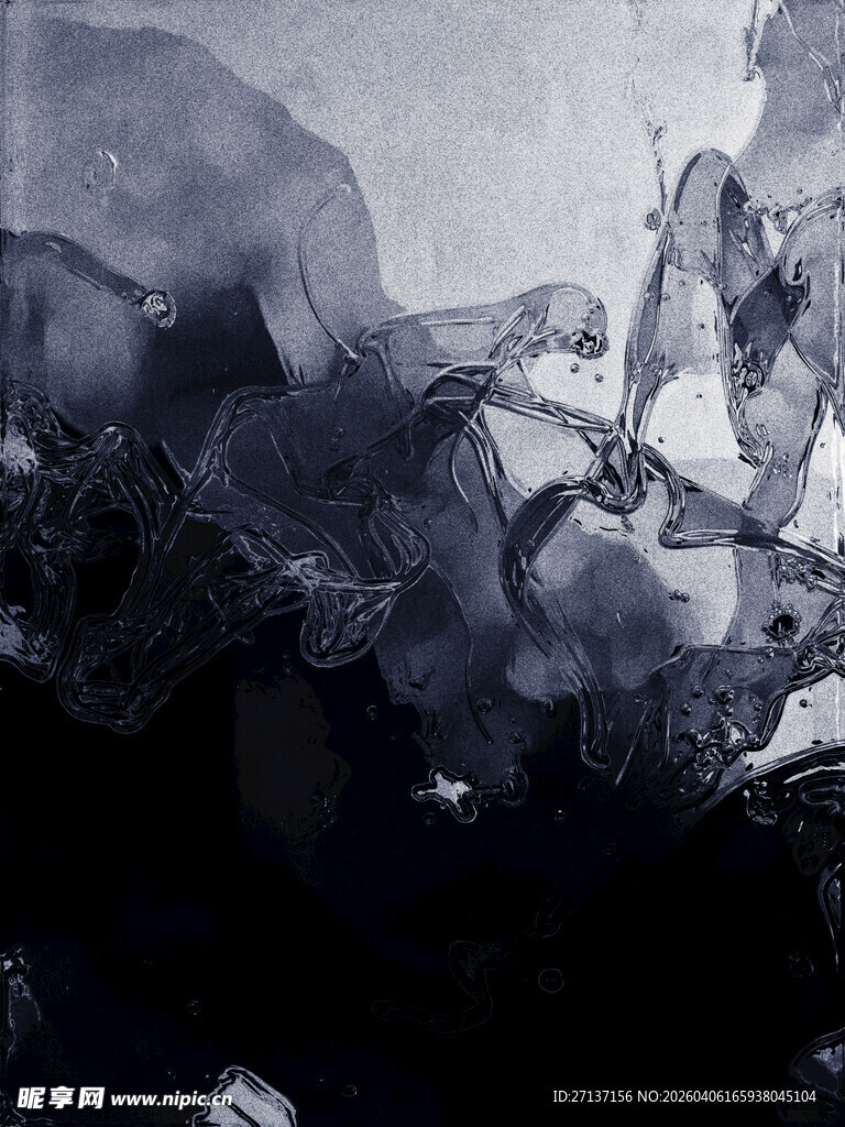 抽象水墨风格人物场景图