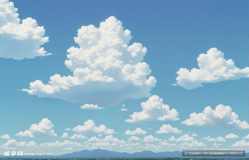 蓝天白云美景