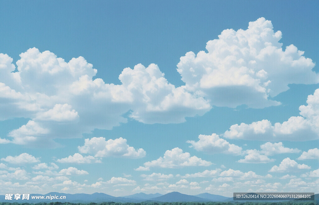蓝天白云美景