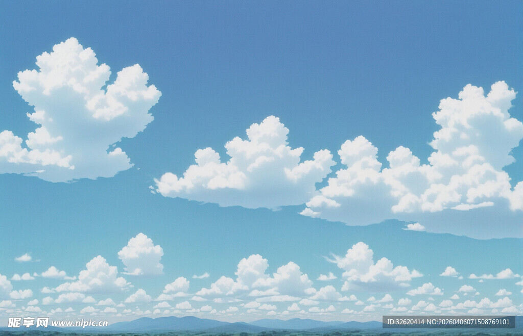 蓝天白云美景