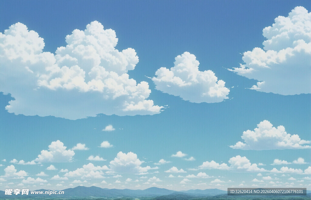蓝天白云美景