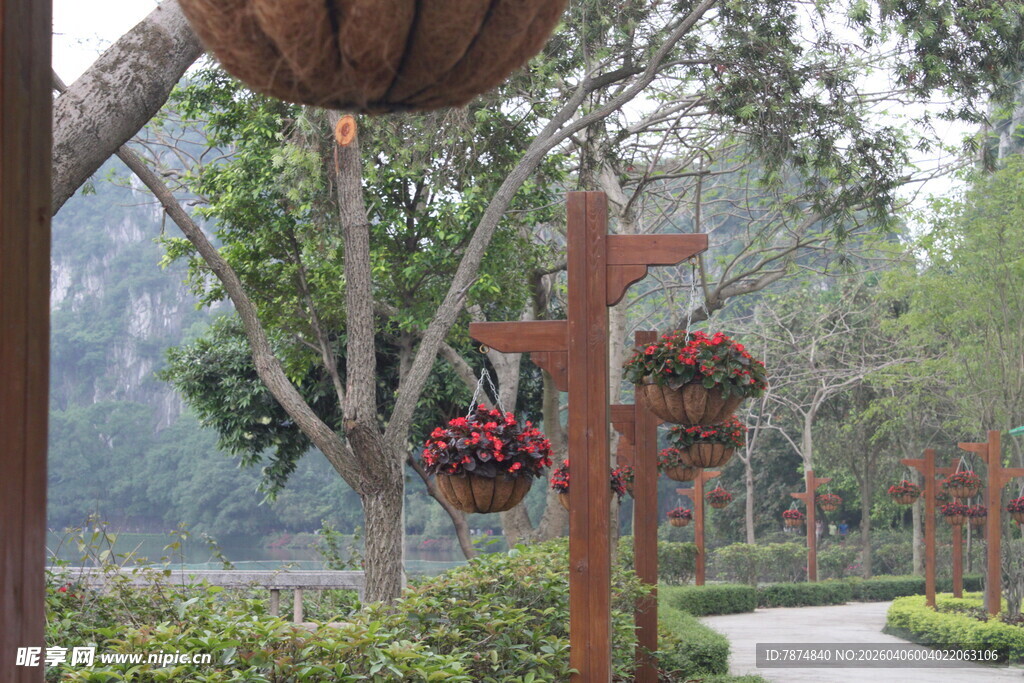 花园小径的别致装饰景观