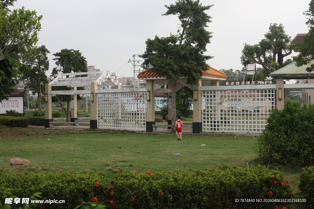 湛江中式庭院景观 绿植环绕