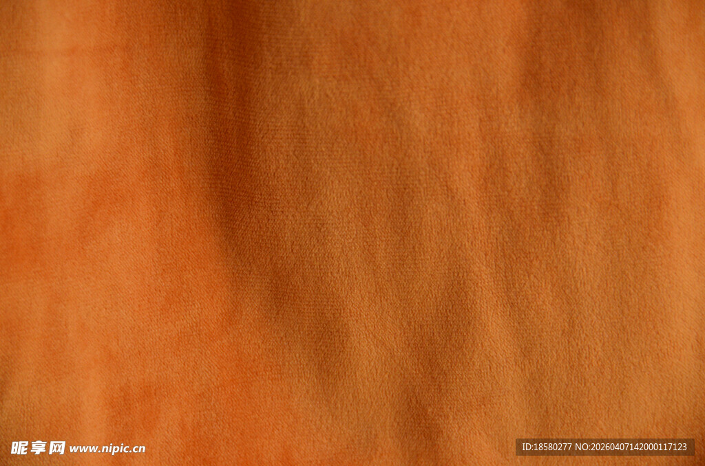 橙色毛绒 纹理背景布料