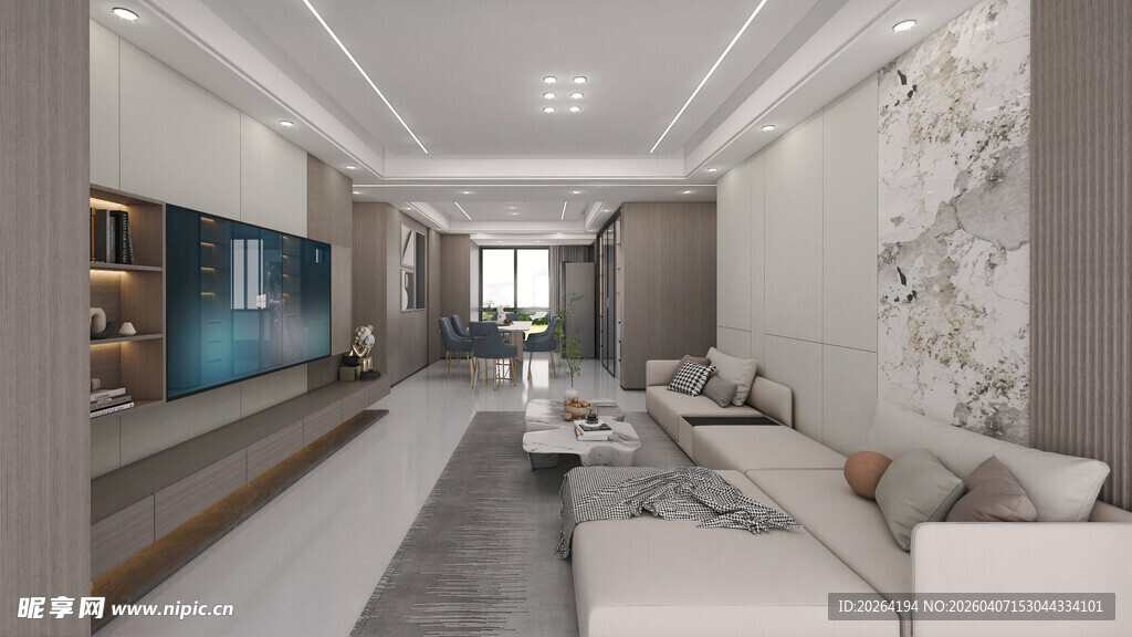 现代简约风客厅室内设计