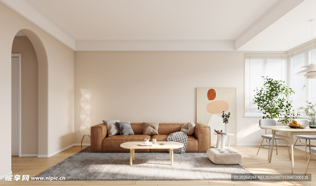 简约温馨的现代客厅空间