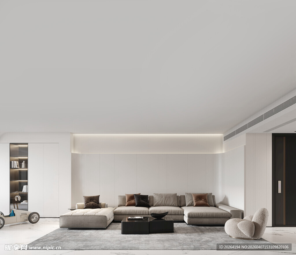 现代简约风客厅室内场景